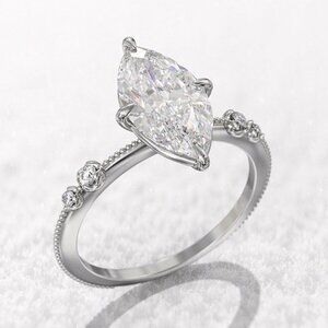 Exclusive 3A Marquise Cut Cubic Zirconia Ring for Women, FB16FA1061